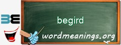 WordMeaning blackboard for begird